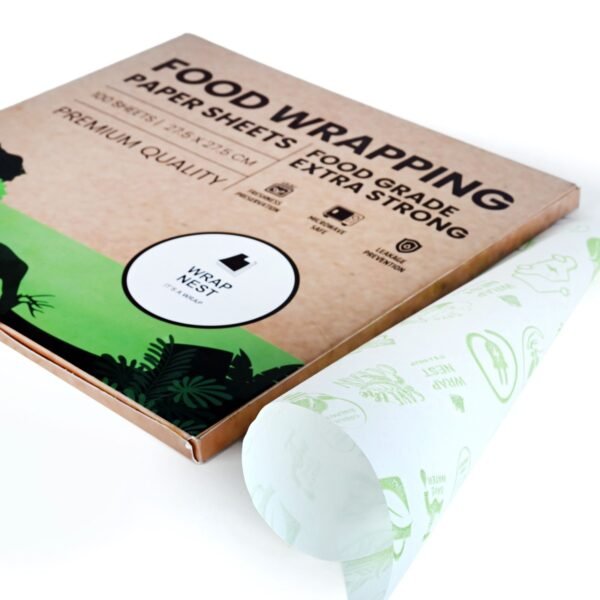 Food Wrapping Paper Sheets-100 sheets of 28 cm x 28 cm