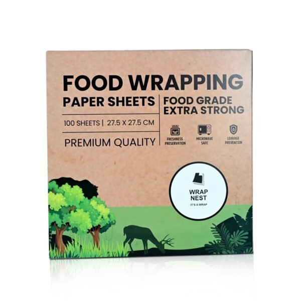 Food Wrapping Paper Sheets-100 sheets of 28 cm x 28 cm